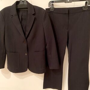 Theory Black CL Shrunken Jacket and Matching Kick Pant